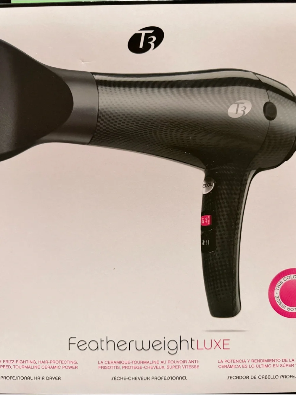 T3 Featherweight LUXE Carbon Black Hair Dryer